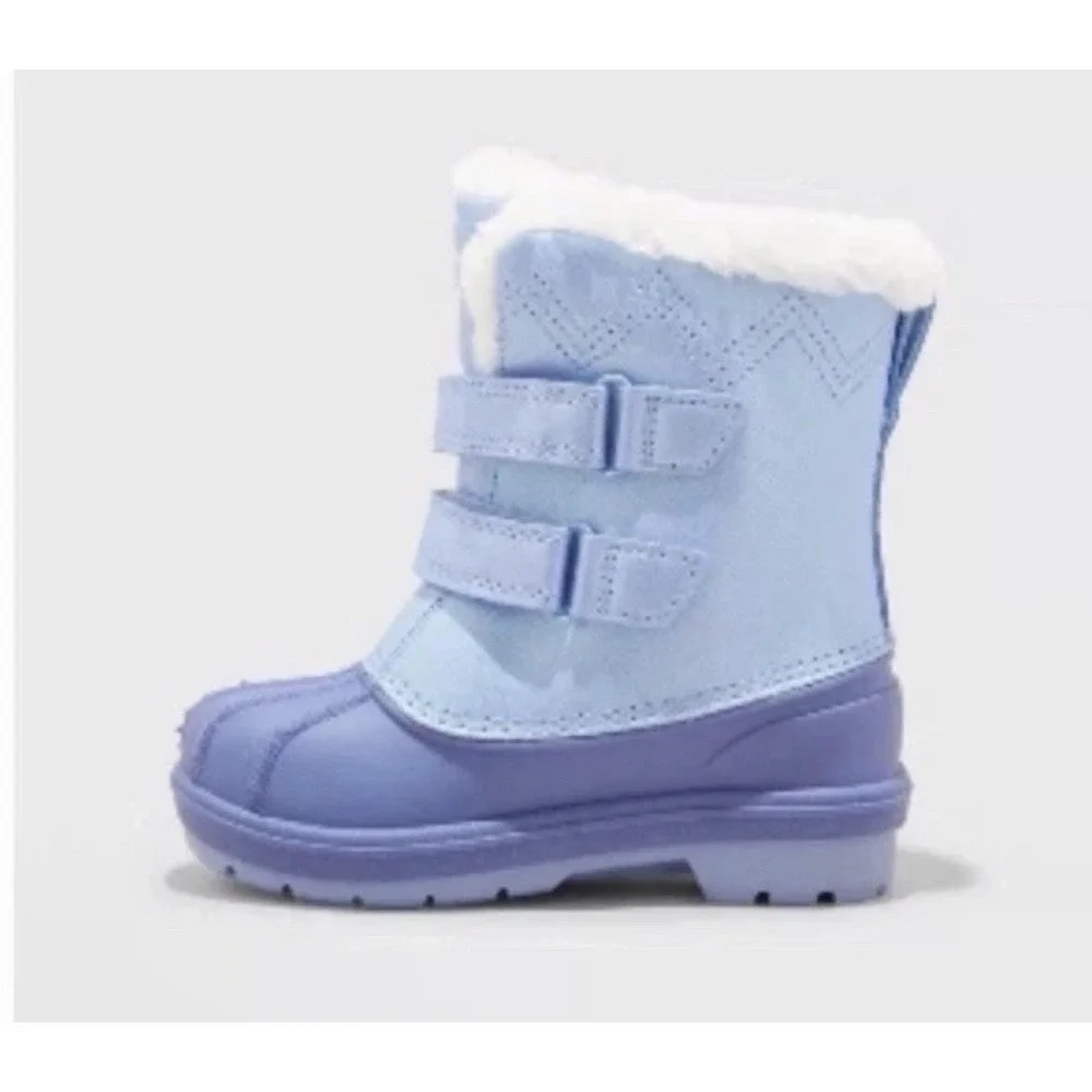 Girls Denver Winter Snow Boots Cat & Jack Blue Purple Winter Ski Toddler Size 10